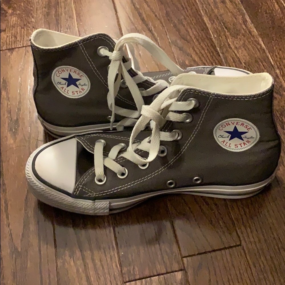 Converse High Tops, Size 5.5. Charcoal Gray